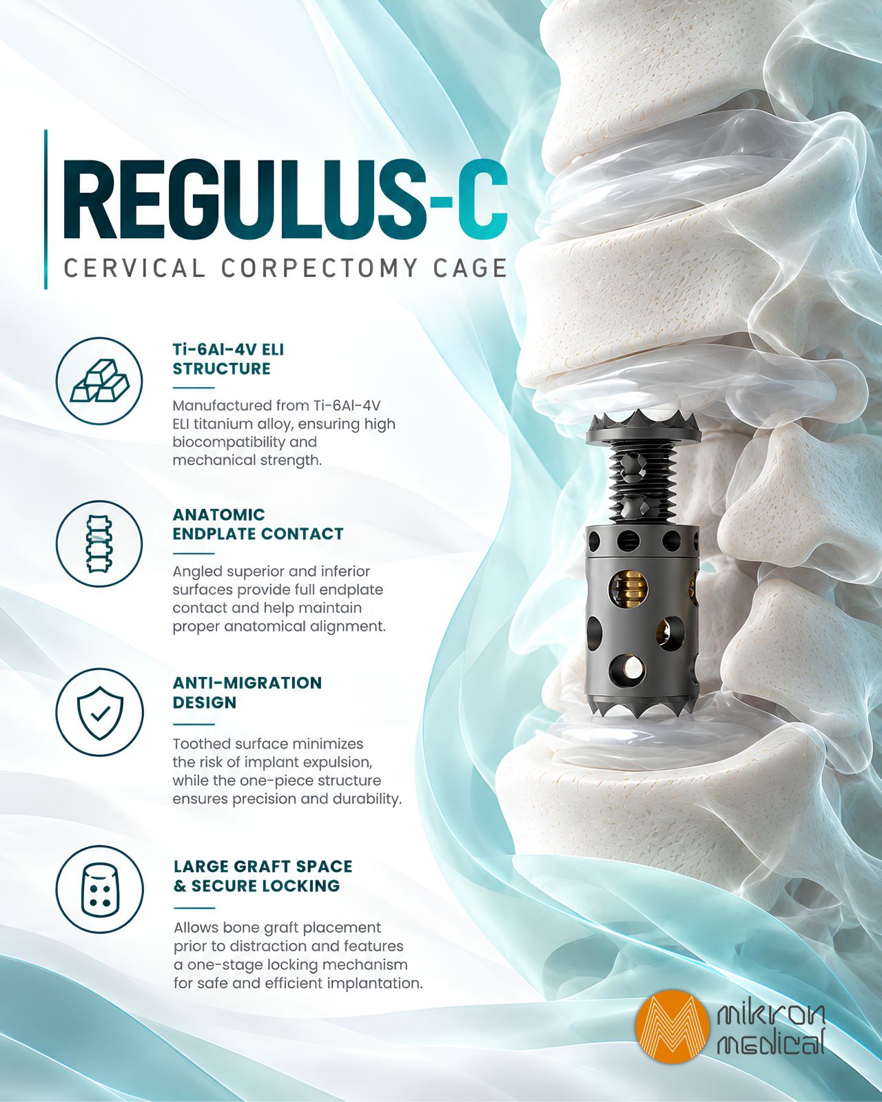 Regulus-C cervical corpectomy cage