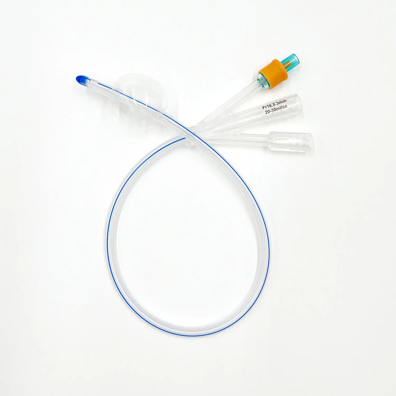 3-Way Silicone Foley Catheter for Bladder Irrigation, 100% Silicone, Sterile Single Use